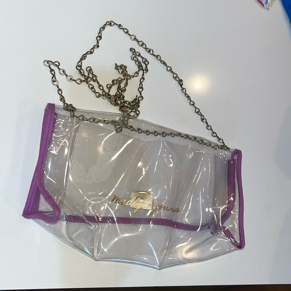 NWOT Stadium Clear Purse by Madly Yours